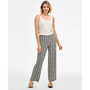 JM Collection Women's Knit Wide-Leg Pull-On Pants (Deep Black Wave) $10.86 + Free Store Pickup at Macy's or Free Shipping on $39+