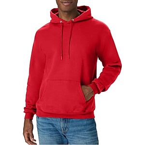 $7.25* | Hanes Men's EcoSmart Fleece Pullover Hooded Sweatshirt (Deep Red) at Amazon