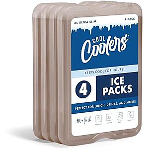 $6.97* | 4-Pk Fit & Fresh Cool Coolers Reusable Slim XL Ice Packs (various colors) at Amazon
