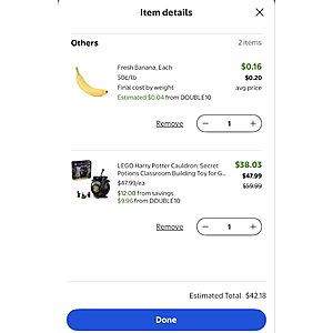 Walmart $10 off $35 code + banana YMMV