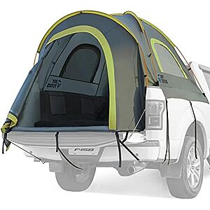 $89.99* | 5' JOYTUTUS Pickup Truck Bed Tent for 2 People w/ Rainfly & Aluminum Poles (Green) + Coin Holder at Amazon