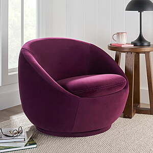 Better Homes & Gardens Mira Swivel Accent Chair (Merlot) $158 & More + Free Shipping