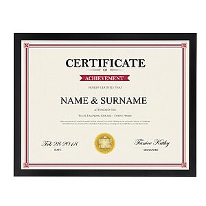 Giftgarden 8.5x11 Picture Frame Black 8.5 by 11 Thin Frame for Wall Tabletop Display, Single $2.99