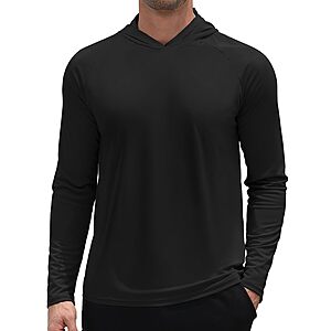 3rd hill Men's UPF 50+ Sun Hoodie UV Protection Long Sleeve Swimming Rash Guard SPF Quick Dry Fishing Hiking Shirt for Outdoor Sports $10.19
