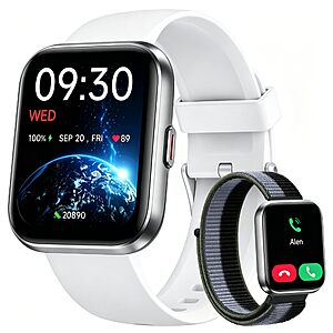 Woneligo Smart Watch for Women, Answer/Make Calls, Alexa Built-in, 1.85" Touch Screen Fitness Tracker $19.99