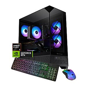 iBUYPOWER Element SE Gaming PC Desktop Computer Ryzen 5 8400F RTX 3050 16GB DDR5 1TB SSD​, Gamer Keyboard and Mouse, +FS $999.99