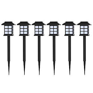 6-Piece Pure Garden Solar Outdoor Lantern Stake Lights (Black) $14.54 + Free Shipping w/ Walmart+ or on $35+