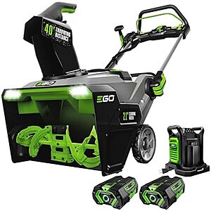 $524* | EGO Power+ 21" 56V Cordless Snow Blower w/ 2x 5.0Ah Batteries & Dual Port Charger at Amazon