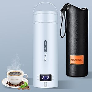 [Prime] 450ml QRAGJBM 120V Portable Electric Kettle w/ 4-Temperature $17.78 + Free Shipping