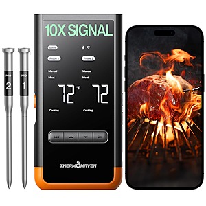 ThermoMaven G2 Sub-1G Wireless 2-Probe Meat Thermometer $50, G4 4-Probe $110 + Free Shipping