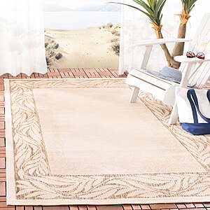 5'3" x 7'7" Safavieh Courtyard Micah Floral Indoor/Outdoor Area Rug (Natural/Brown) $38.74 + Free Shipping