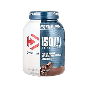 $24.99 | 3-Lbs Dymatize ISO100 Hydrolyzed 100% Whey Protein Isolate Powder (Chocolate) at Woot!