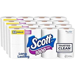 [SnS, AC] $21.09* | 32-Pack Scott 1-Ply 1000-Sheet Toilet Paper Rolls at Amazon (65.9￠ each)