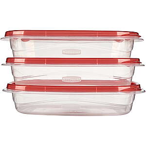 $3.47: (3 Pack) Rubbermaid TakeAlongs 4.0-Cup Rectangle Food Storage Containers, Ruby Red at Walmart for Pickup