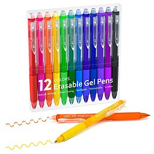 12-Pack Lineon Retractable Fine Point Erasable Gel Pens $7.19 + Free Shipping w/ Prime or on $35+