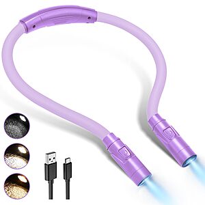LUXJET Bendable Neck Reading Light w/ 3-Lighting $7.99 + Free Shipping w/ Prime or on $35+