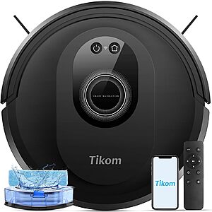 Tikom Robot Vacuum and Mop Combo, 5000Pa Robotic Vacuum Cleaner $108.22
