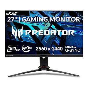 (Certified Refurbished) 27" Acer Predator XB273U 1440p IPS QHD 360Hz Gaming Monitor $306.89 + Free Shipping