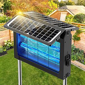 4500V Solar Bug Zapper Outdoor w/ Dual Solar Panels & 4000mAh Battery $40.19 + Free Shipping