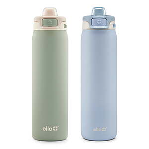 Sam's Club members, 2 pack Ello Pop & Fill 22oz. Stainless Steel Water Bottle with Leak Proof Locking Lid, $19.10, free pickup