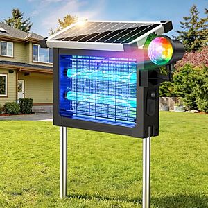 Jinyeda 4500V Solar Bug Zapper w/ Water Wave Projector & 4000mAh Battery $38.49 + Free Shipping