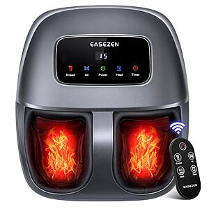 EaseZen Heated Shiatsu Foot Massager w/ Remote Control (Gray) $49.99 + Free Shipping
