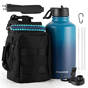 64-Oz 2-in-1 KXIAOCHEN Insulated Water Bottle w/ Strap $20.99 + Free Shipping w/ Prime or on $35+