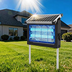 4500V OnBeam Solar Bug Zapper w/ 10W Solar Panel & Rechargeable Battery $34.99 + Free S&H