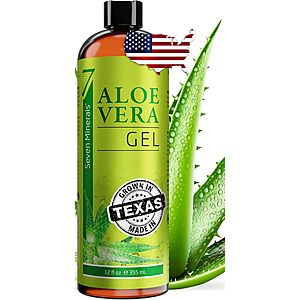 Seven Minerals Aloe Vera Gel with Freshly Cut Pure Organic Aloe $16.95