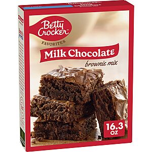 Betty Crocker Favorites Milk Chocolate Brownie Mix, 16.3 oz | Milk Chocolate Flavor, Goes From Bowl To Oven In Minutes~$1.39 After Coupon & S&S @ Amazon