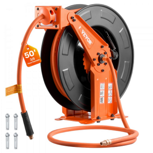 VEVOR 3/8" x 50' Retractable Air Hose Reel $68.79 Shipped