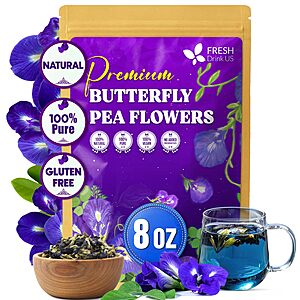 8-Oz FreshDrinkUS Butterfly Pea Loose Leaf Flowers $9.81 + Free Shipping w/ Prime or on $35+