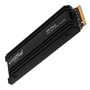 Crucial P5 Plus 2TB Gen4 NVMe M.2 SSD Internal Gaming SSD with Heatsink, Compatible with PlayStation 5(PS5) - up to 6600MB/s - CT2000P5PSSD5 $151.28