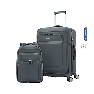 Samsonite Crestledge 2-piece Softside Expandable Spinner Luggage Set $159.99 Dark Grey or Navy free Shipping Costco.com