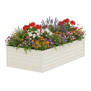 WORKPRO Galvanized Raised Garden Bed, 7.5 x 4 x 2 ft Outdoor Garden Planter Box $49.99