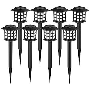 12-Pack GIGALUMI Solar Outdoor Pathway Lights (Warm White)  $11.99 + Free Shipping w/ Prime or on $35+