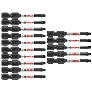 5-Pack 2" BOSCH Square #2 Impact Tough Screwdriving Power Bits $3.83 + Free Shipping w/ Prime or on $35+