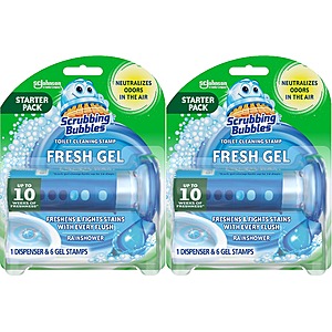 1.34-Oz Scrubbing Bubbles Fresh Brush Toilet Cleaning Starter Kit (Rainshower): 2 for $8.19 w/ S&S + Free Shipping w/ Prime or on $35+