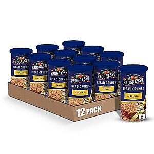 [SnS] $13.64 | 12-Pack 8-Oz Progresso Plain Bread Crumbs at Amazon ($1.14 each)
