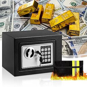 Locksworth 0.25 Cu. Ft. Electronic Digital Safe Box w/ Fireproof Money Bag - $18.99 @ Best Buy
