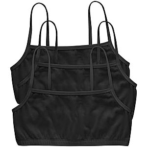 $7.64* | 3-Pk Hanes Women's Cotton String Bralettes (Black) at Amazon