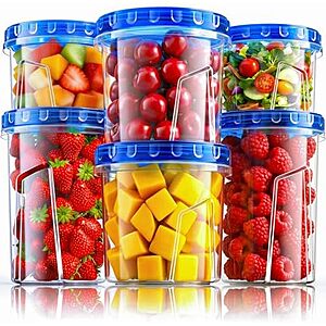 $8.99* | 6-pk HOMETALL Airtight Freezer Storage Containers w/ Twist Lids (33/24/17-oz) at Amazon