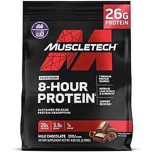 [SnS, AC] $24.56* | 4.6-Lb MuscleTech Platinum 8-Hour Protein Powder (Milk Chocolate) at Amazon