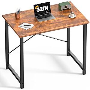 $19.97* | 32" DUMOS Compact Writing/Computer Desk (Rustic/Wood Brown) at Amazon