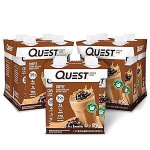 [SnS, AC] $18.03* | 12-Pk 11-Oz Quest Nutrition Ready to Drink Coffee Protein Shake at Amazon