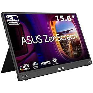 $97.72* | 15.6″ ASUS ZenScreen 1080P USB-C Portable Monitor at Amazon
