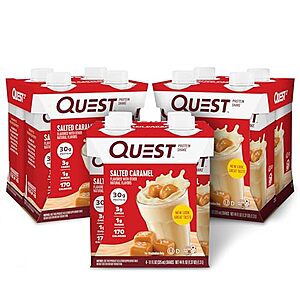 [SnS, AC] $17.26* | 12-Pack 11-Oz Quest Protein Shake (Salted Caramel) at Amazon
