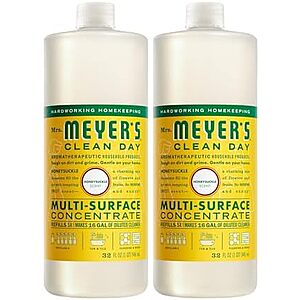 [SnS, AC] $10.79* | 2-Pack 32oz Mrs. Meyer's Clean Day Multi-Surface Cleaner Concentrate (Honeysuckle) at Amazon