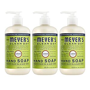 [SnS, AC] $9.39* | 3-Pk 12.5-Oz Mrs. Meyer's Clean Day Liquid Hand Soap (Lemon Verbena) at Amazon