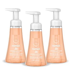 [SnS, AC] $7.12* | 3-Pack 10-Oz Method Foaming Hand Wash Soap (Sandalwood + Cedar) at Amazon